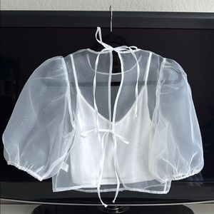 Elegant Sheer White Blouse